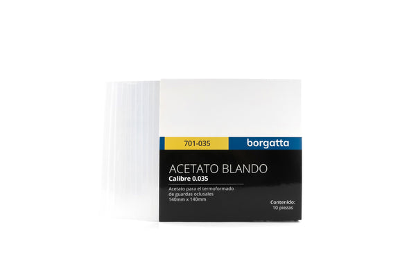 Acetato blando transparente para guardas